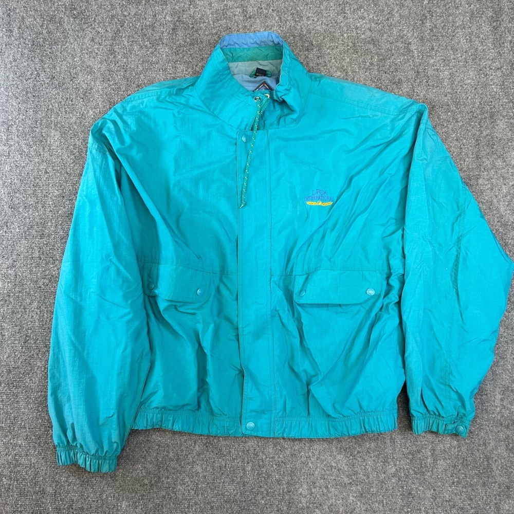 Vintage Gear for Sports LPGA International Windbreaker Jacket Teal Mens XL